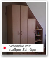 Schränke mit stufiger Schräge