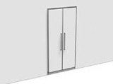 Schrank für Nische mit Drehtüren