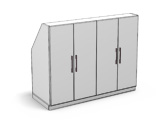 Schrank Schräge hinten
