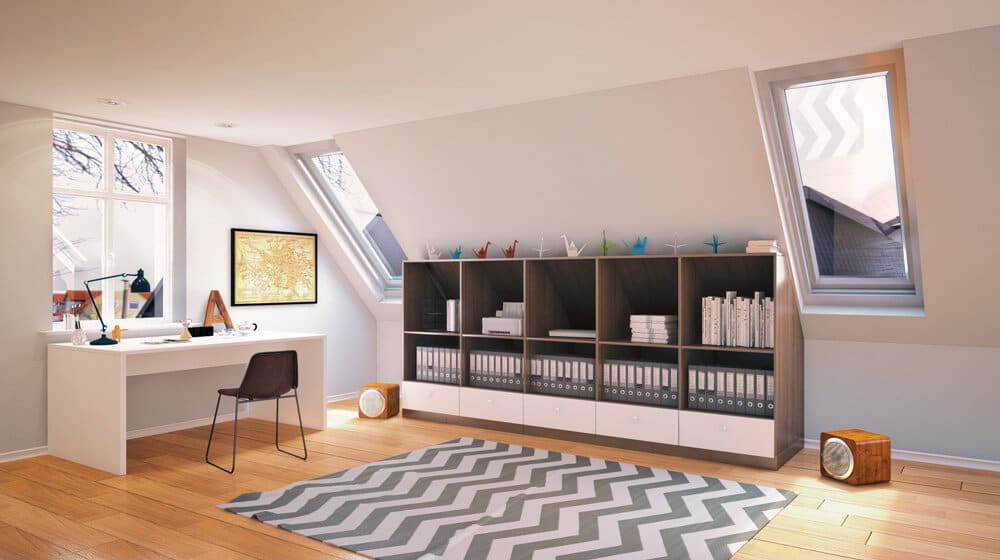 Büromöbel nach Maß verwandeln dein Arbeitszimmer in einen kreative, ordentlichen Ort mit genug Stauraum für alle wichtigen Materialien.