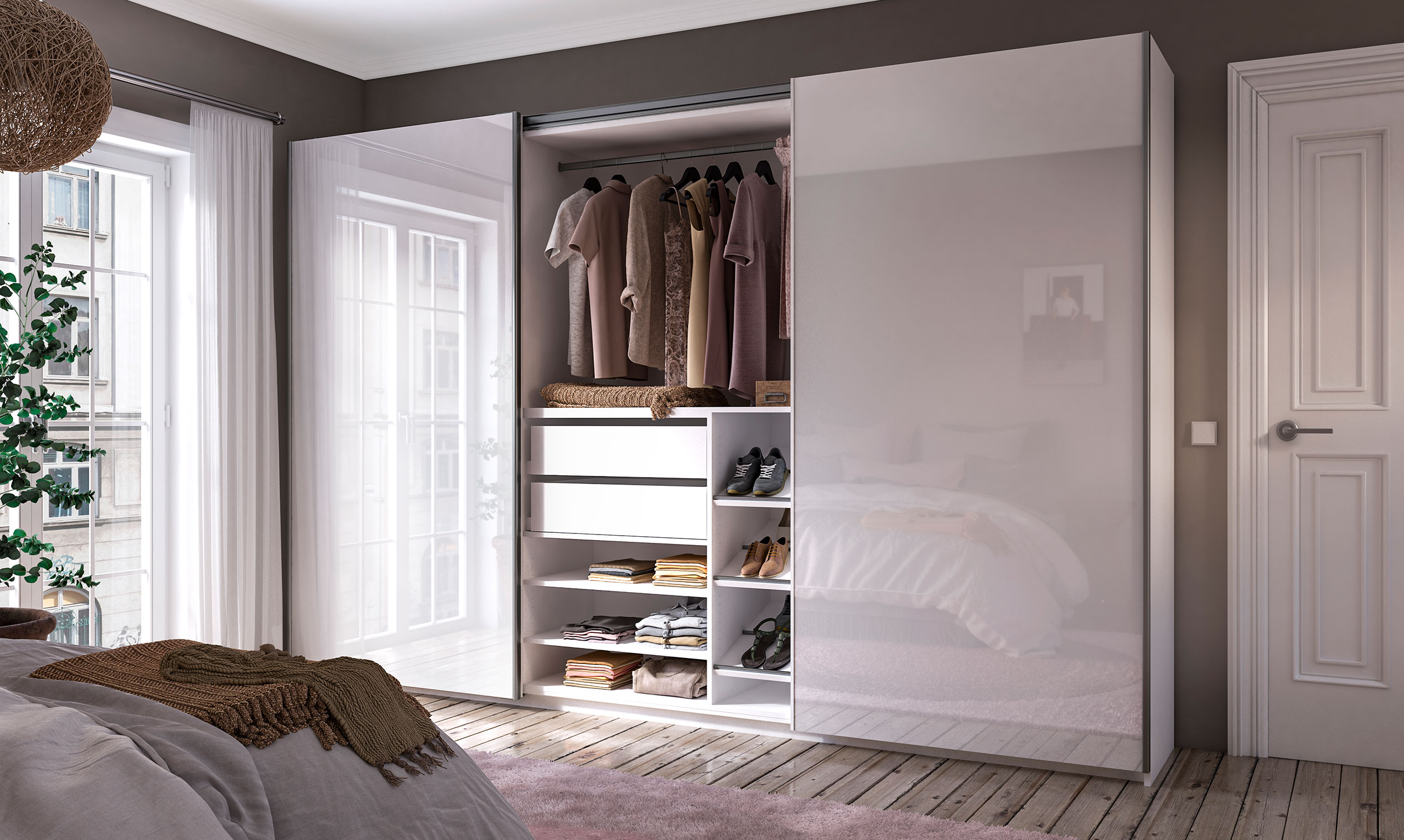 Der Schwebetürenschrank – minimalistisch, platzsparend, edel - Der Schwebetürenschrank – minimalistisch, platzsparend, edel -